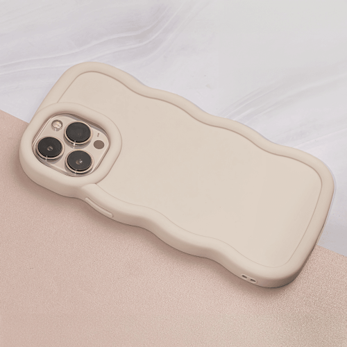 Bubble silicone case for iPhone 16 Plus - beige