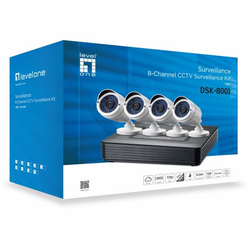 IP kamera CCTV 8-kanalni Fix Out H.264 IR 4xCam inkl.