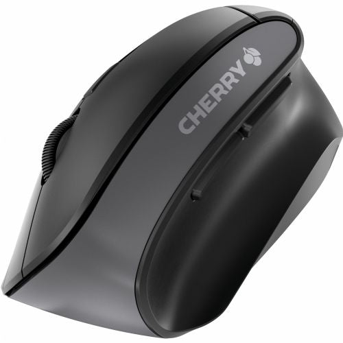 Ergonomska miška Cherry MW 4500 RF, brezžična, optična, USB-sprejemnik, 1200 DPI, desna, črna