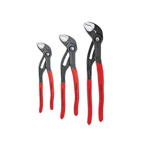 Knipex 002009V02 water pump pliers set, 3-piece, red/black (002009V02)