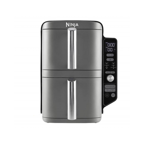 Cvrtnik na vroč zrak Ninja Double Stack XL SL400EU, 2-nivojski cvrtnik, 2470 W, sivo-črn