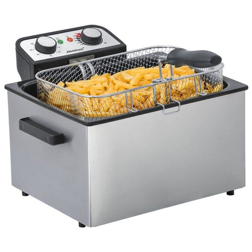 Cvrtnik Steba DF 300 nerjaveče jeklo, 3000 W, 5 l, nastavljiv termostat, hladno območje