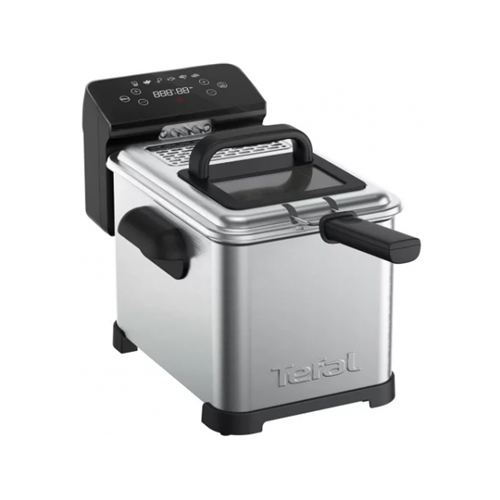 Cvrtnik Tefal FR507D Family Pro Digital, 2400W, za 4 L, nerjaveče jeklo/črna