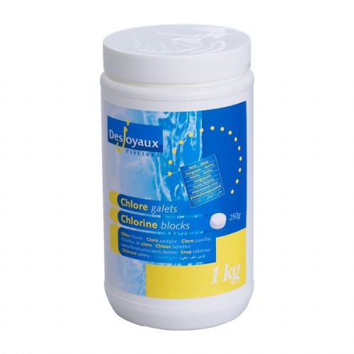 Desjoyaux slow-dissolving chlorine tablets 250 g, 1 kg