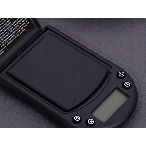 Verk digital LCD pocket kitchen scale 500 g/0.1 g, illuminated display, black, compact