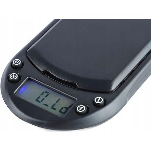 Verk digital LCD pocket kitchen scale 500 g/0.1 g, illuminated display, black, compact