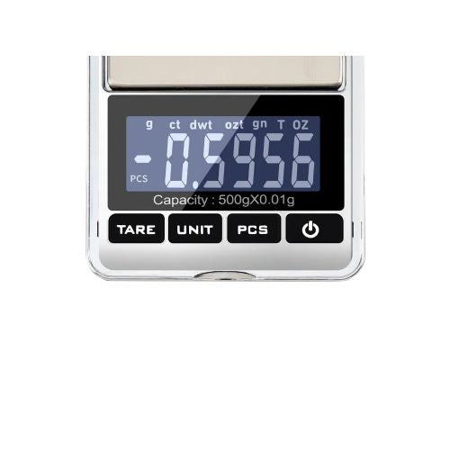 Digital mini LCD pocket scale Verk illuminated 0.01-500g