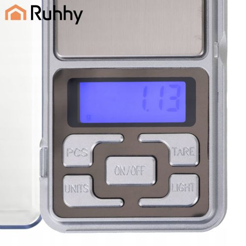 Digital mini LCD pocket jewelry scale 200-0.01g illuminated silver