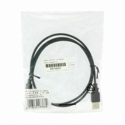Digitus USB A-B cable 1m black double shielded