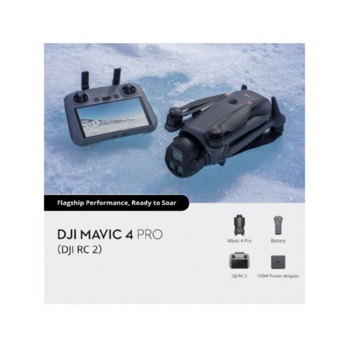 DJI Mavic 4 Pro drone, Hasselblad 100 MP camera, 6K/60 fps, up to 51 min flight time, DJI RC 2 controller, gray