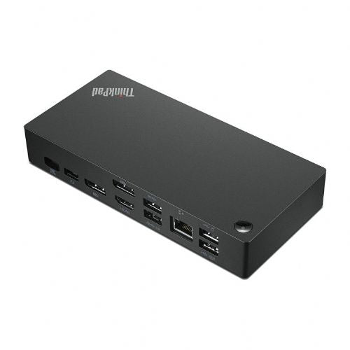 Lenovo 40AY0135EU USB-C laptop docking station, 135W, 1x HDMI, 2x DisplayPort, 3x USB-A, LAN, black