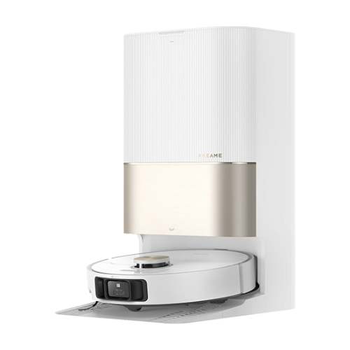 Robotski sesalnik s samopraznilno postajo Dreame X40 Ultra, suho in mokro čiščenje, bele barve