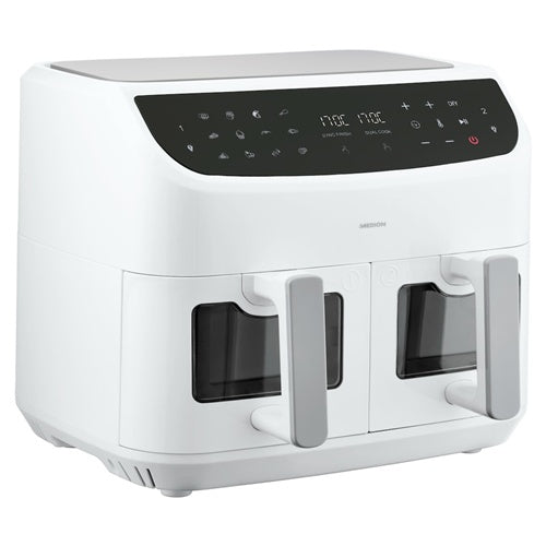 Medion Life P20 MD11760 XXL double fryer (white, 2600 W, 2 baskets of 4.35 liters each)