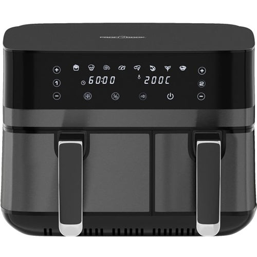 Dvojni cvrtnik na vroč zrak ProfiCok PC-FR 1295 H, 2.700 W, 2 košari 5,5 L + 3,5 L, črna
