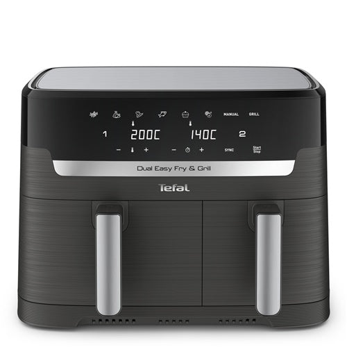 Dvojni cvrtnik Tefal Dual Easy Fry & Grill, 2.700W, 2 košari 5,2L + 3,1L, črna