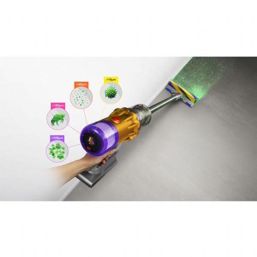 Dyson V12 Detect Slim Absolute Staubsauger nikelj rumena