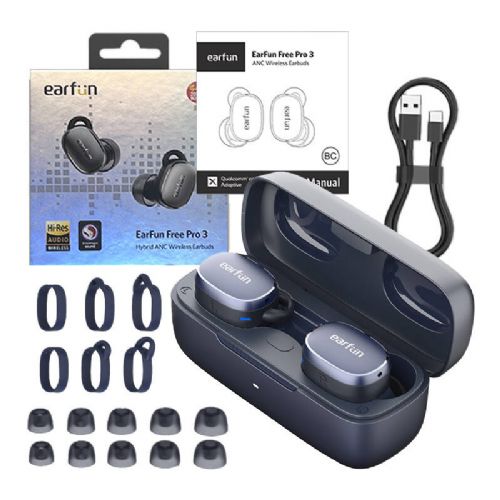 Slušalke TWS EarFun Free Pro 3, ANC (modre)