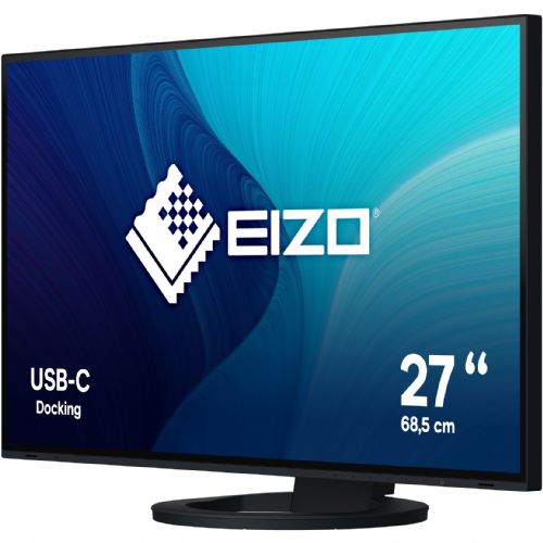 Monitor EIZO EV2781 68,58 cm (27"), 2560x1440 (QHD), IPS, 16:9, 350 cd/m2, 60 Hz, 5ms, HDMI, DP, USB-C (70W), Pivot, črna (EV2781-BK)