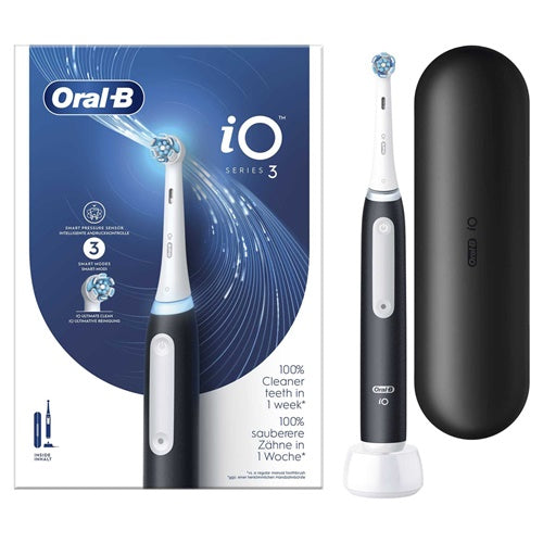 Električna zoba ščetka Braun Oral-B iO Series 3 s potovalnim etuijem, črna