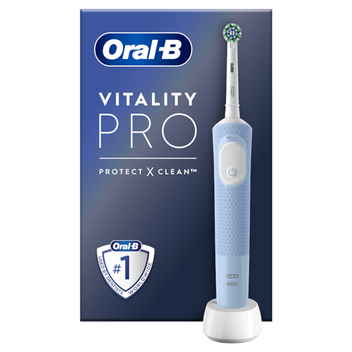 Električna zobna ščetka Oral-B Vitality Pro D103, polnilna baterija Li-Ion, časovnik, svetlo modra