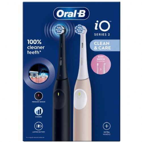 Električna zobna ščetka Oral-B iO Series 2 Night Black/Calm Pink z drugim ročajem)