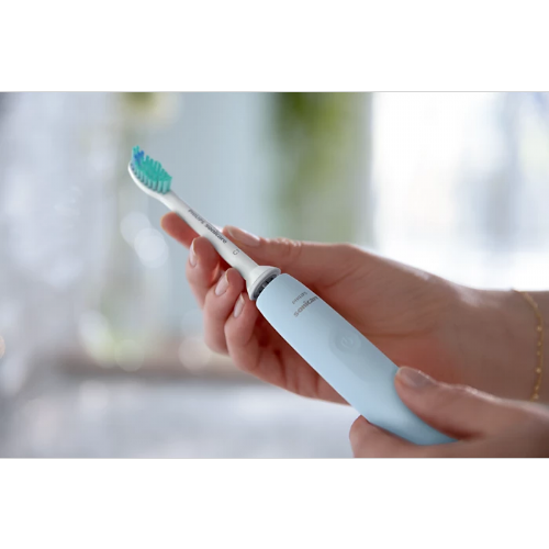 Philips HX3651/12 Sonicare 2100 electric toothbrush, QuadPacer, SmartTimer, 14 days battery life, light blue