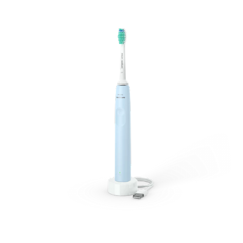 Philips HX3651/12 Sonicare 2100 electric toothbrush, QuadPacer, SmartTimer, 14 days battery life, light blue