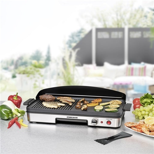 Električni žar Rommelsbacher BBQ 2003, 1900W, črna/nerjaveče jeklo