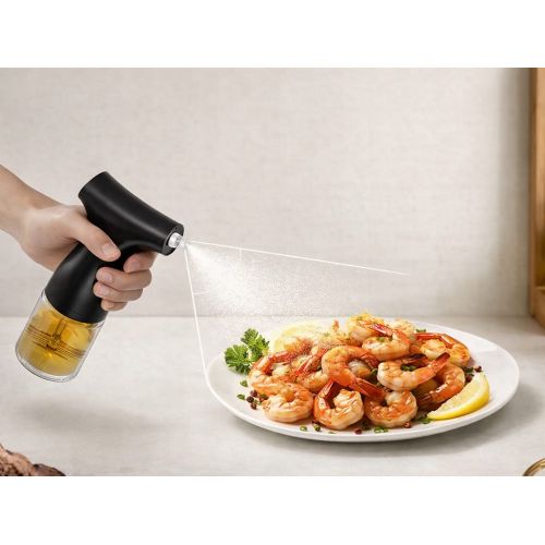 Electric oil sprayer and dispenser Verk, 200 ml, USB-C, black