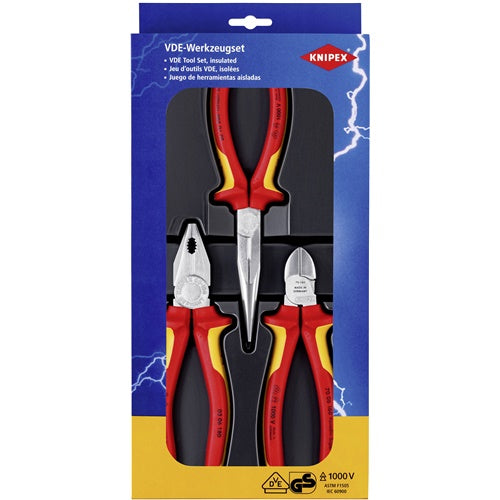 Knipex 002012 VDE pliers set, 3-piece (1264894)