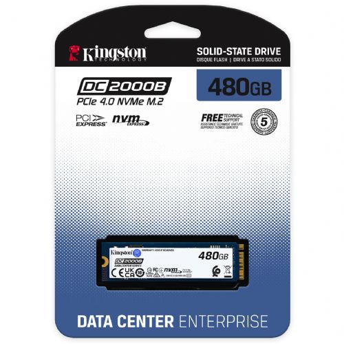 Vgradni SSD disk Enterprise. M.2 480GB Kingston DC2000B NVMe PCIe 4.0 x 4