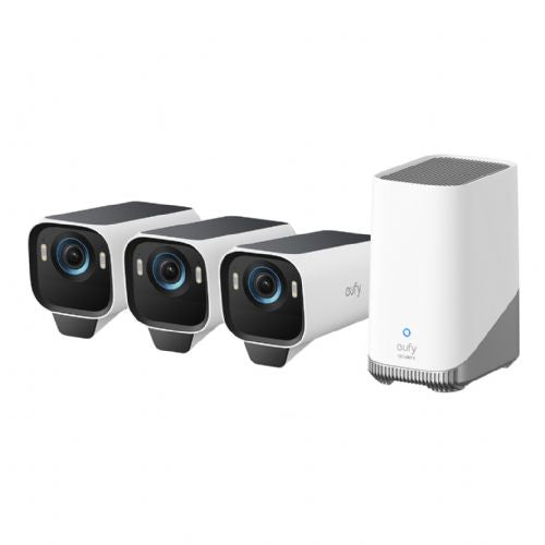 Varnostna kamera Anker Eufy S3 Pro 4K, Wi-Fi, nočni vid v barvah, senzor gibanja, napajanje na baterijo ali sončno energijo