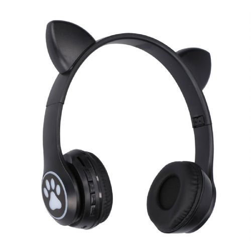Brezžične slušalke Extralink Kids Cat-Ear Wireless Headphones, Bluetooth 5.0, RGB Lighting, črna