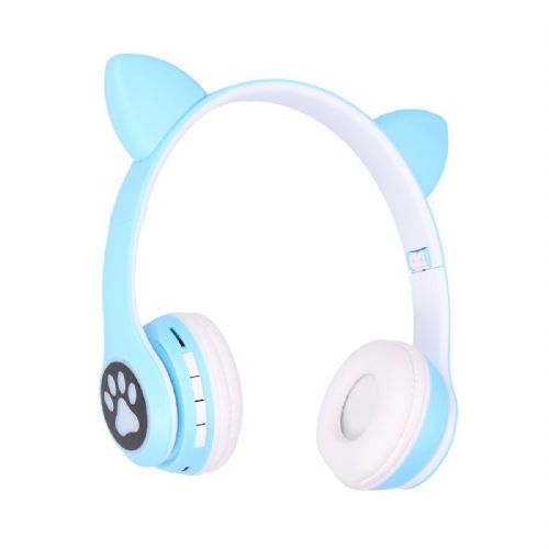 Brezžične slušalke Extralink Kids Cat-Ear Wireless Headphones, Bluetooth 5.0, RGB Lighting, modre