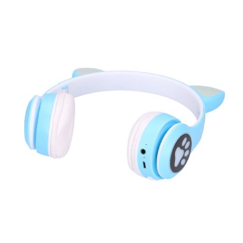 Brezžične slušalke Extralink Kids Cat-Ear Wireless Headphones, Bluetooth 5.0, RGB Lighting, modre