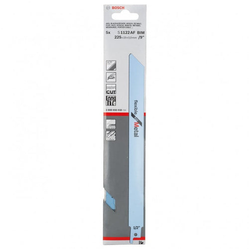 Flexible blade for sabre saw for metal Bosch S 1122 AF, 5 pieces (length 225 mm)