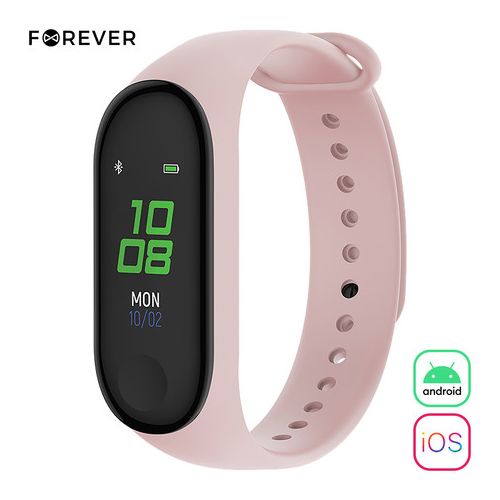 Forever Fitband SB-50 smart bracelet, Bluetooth 5.0, app, waterproof IP65, pink