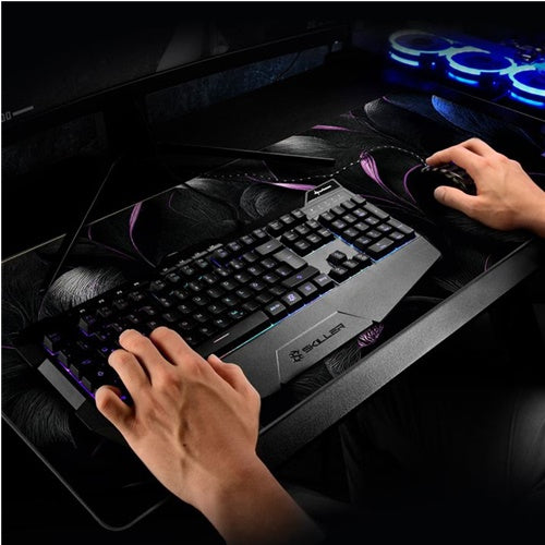 Gaming podloga za miško Sharkoon Skiller SGP30 XXL D2, črna/vijolična