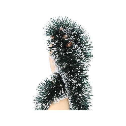 Christmas tree garland green with snow 5m