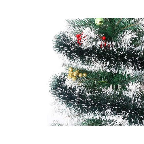 Christmas tree garland green with snow 5m