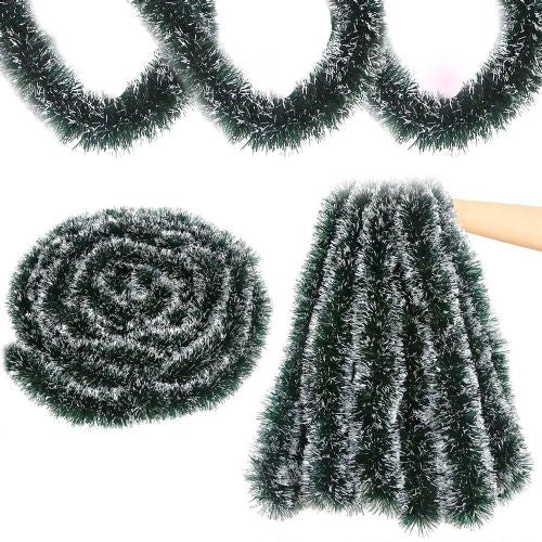Christmas tree garland green with snow 5m