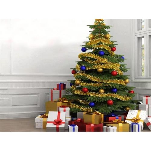 Christmas tree garland gold 6m