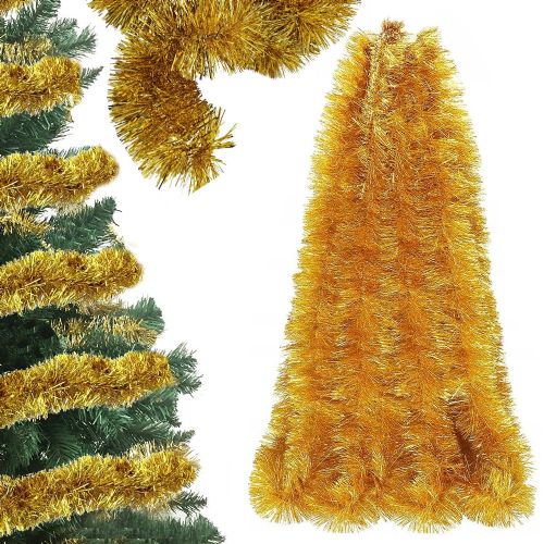 Christmas tree garland gold 6m