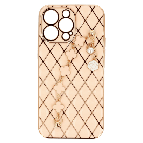 Glamor silicone case with bracelet for iPhone 14 6.1 - pink