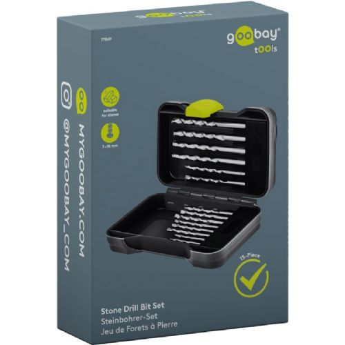 GOOBAY 15-piece stone drill bit set
