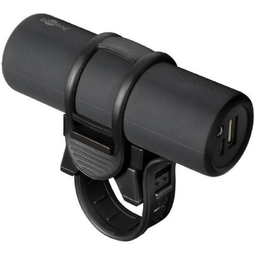 GOOBAY Bike-Power 5000 mAh LED Flashlight Bike Mount Portable Battery