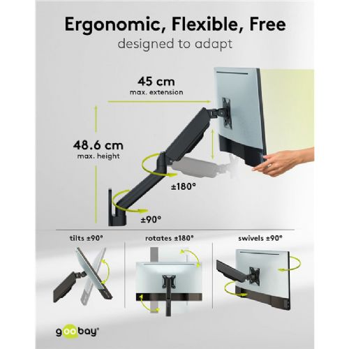 GOOBAY monitor 17"- 32" 9kg wall mount