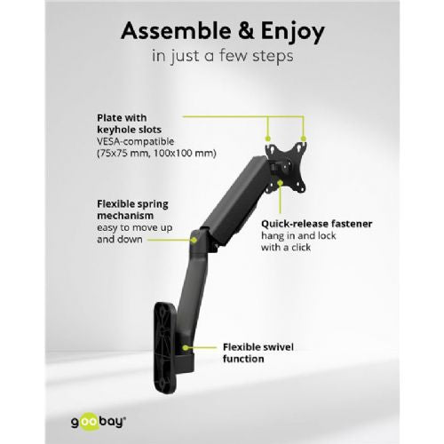 GOOBAY monitor 17"- 32" 9kg wall mount