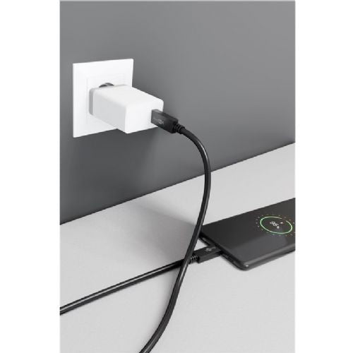 GOOBAY USB-C to USB-C 1m 100W PD 20Gbit/s black charging and sync cable