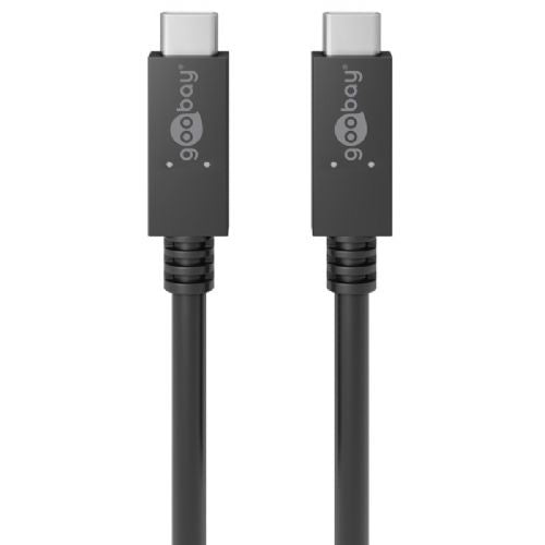 GOOBAY USB-C to USB-C 1m 100W PD 20Gbit/s black charging and sync cable